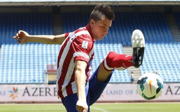 Giménez, en su presentación con el Atlético.