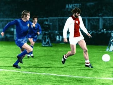 Zoco y Hussolf en el partido de Copa de Europa de 1967 entre el Real Madrid y el Ajax
