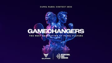 Cartel promocional de Gamechangers, el concurso de Cupra para descubrir a futuras promesas del pádel