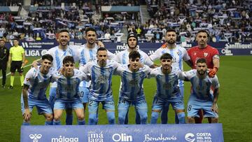 Alineación del Málaga ante el Deportivo.
