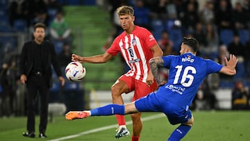 Marcos Llorente, en una acción del partido ante el Getafe.