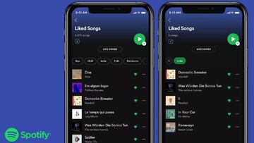 Organiza tus canciones de Spotify con sus nuevos filtros