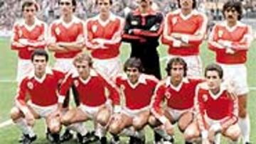 <b>PUEDE SER EL VERDUGO GRANA DE NUEVO</B>. El club sevillano puede certificar el descenso a Segunda del Murcia, como ya hizo en 1981.