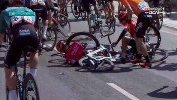 Así fue la caída de Nairo en el Tour de Turquía