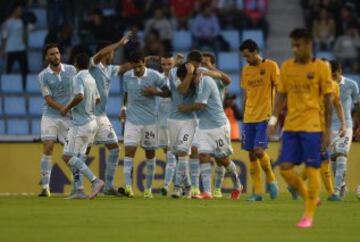 Alegria de los jugadores del Celta