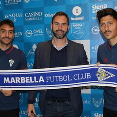 El Marbella presenta a Samu de los Reyes y Faurlín, sus ilustres fichajes