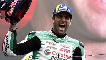 Johann Zarco celebra la victoria del GP de Francia.