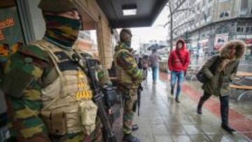 Seguridad máxima en las calles de Bruselas.