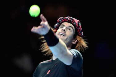 Andy Murray y Roger Federer participaron en una exhibición benéfica en Glasgow.