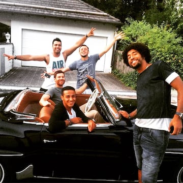 Thiago Alcántara, Xabi Alonso, Rafinha y Dante.