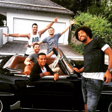 Thiago Alcántara, Xabi Alonso, Rafinha y Dante.