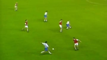 El golazo de Nayim en la final de la Recopa que gan¨® el Zaragoza.