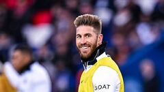 Sergio RAMOS of Paris Saint Germain (PSG) during the training session of Paris Saint-Germain at Parc des Princes on February 24, 2023 in Paris, France. (Photo by Baptiste Fernandez/Icon Sport via Getty Images)