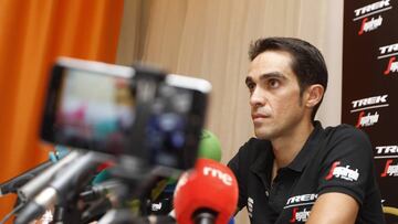 18/08/17  VUELTA CICLISTA A ESPA&Ntilde;A 2017 NIMES RUEDA DE PRENSA DE ALBERTO CONTADOR