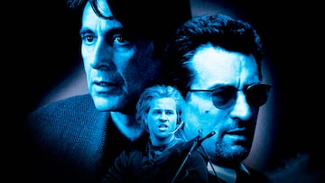 Los protagonistas de 'Heat' con Al Pacino, Robert De Niro y Val Kilmer