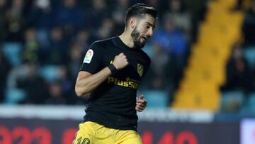 Carrasco celebra su gol contra el Guijuelo. 