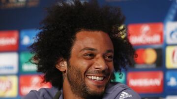 Marcelo, durante la rueda de prensa previa a la final entre Juventus y Real Madrid.