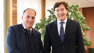 Javier Tebas y José Ramón Lete.