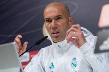 Zidane during his press conference on Friday.