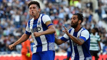 Herrera convirtió el gol de la honra del Porto ante el Sporting.