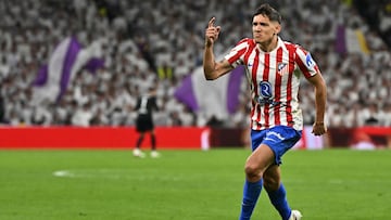 Nahuel celebra su gol al Madrid.