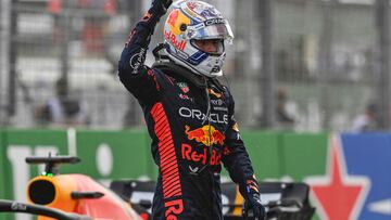 Red Bull Racing's Dutch driver Max Verstappen celebrates after winning the Dutch Formula One Grand Prix race at The Circuit Zandvoort, in Zandvoort on August 27, 2023. (Photo by JOHN THYS / AFP)