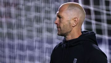 CARSON, CALIFORNIA - DECEMBER 18: Head coach Gregg Berhalter of the United States leaves the field in a 1-0 win over Bosnia &amp; Herzegovina during a friendly match at Dignity Health Sports Park on December 18, 2021 in Carson, California.   Harry How/Getty Images/AFP
 == FOR NEWSPAPERS, INTERNET, TELCOS &amp; TELEVISION USE ONLY ==