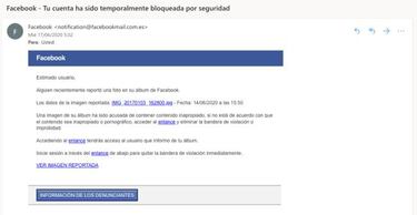 Tu cuenta Facebook no ha sido bloqueada por una foto, es Malware