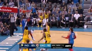 ¿Está descolgado de la carrera por el MVP? George se apunta un 2+1 desde detrás del aro