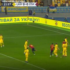 Ucrania reclamó un penalti de Navas y España, una mano