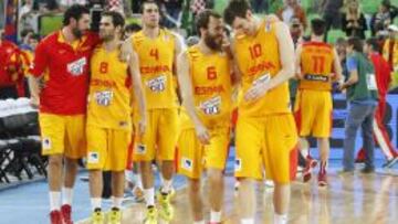 Los jugadores de la Selección española que disputaron el pasado Eurobasket de Eslovenia.