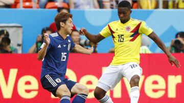 Jefferson Lerma durante el partido de la Selección Colombia ante Japón por la fecha 1 del Grupo H del Mundial Rusia 2018