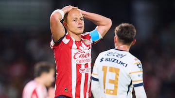 Javier Chicharito Hernandez of Guadalajara during the 10th round match between Pumas UNAM and Guadalajara as part of the Liga BBVA MX, Torneo Clausura 2025 at Olimpico Universitario Stadium, on March 01, 2025 in Mexico City, Mexico.
