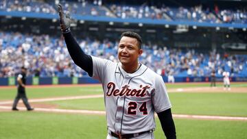 El venezolano Miguel Cabrera consiguió su homerun número 500 en Grandes Ligas en el partido entre los Detroit Tigers y los Toronto Blue Jays.