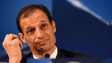 Massimiliano Allegri durante su rueda de prensa previa al duelo ante el Oporto de Champions League.