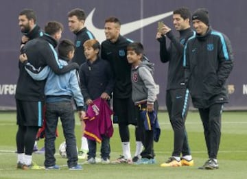 Los jugadores del Barça se lo pasaron como niños