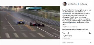 Hamilton crítica una acción de la Fórmula E... ?tres a?os tarde!