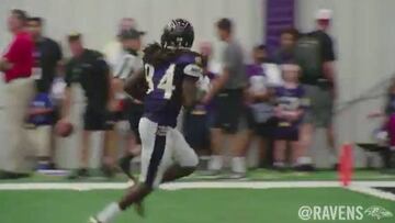 Janarion Grant celebra un touchdown con mortal hacia atr¨¢s