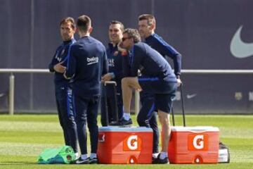 Luis Enrique junto a su cuerpo técnico.