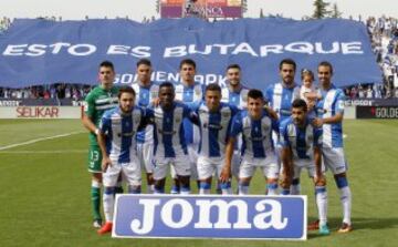 El once inicial del Leganés.