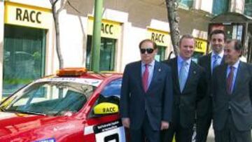 De izquierda a derecha: Carlos Gracia (Presidente RFEdA), Leopoldo Satrústegui (Director General Infiniti España), Olivier Lamotte (Director de Marketing de Michelin España) y Enric Cucurella (Vicepresidente del RACC).