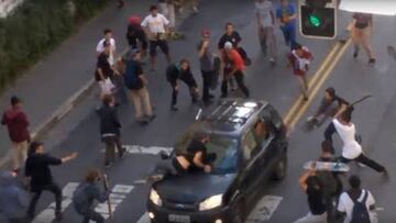 Coche atropella skaters Sao Paulo Go Skateboarding Day 2017