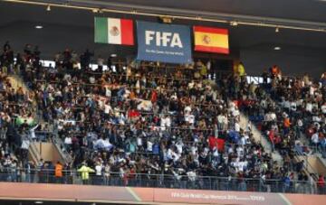 Gran ambiente en el Stade de Marrakech. 