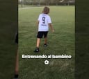 ¿Futuro '9' albo?: Zamorano mostró cómo entrena a su hijo
