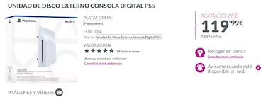 Sálvese quien pueda: el lector de discos de PlayStation 5 se agota en muchas tiendas tras el anuncio de PS5 Pro