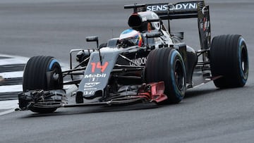 Fernando Alonso en Silverstone.