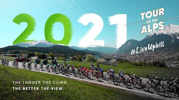 Cartel promocional del Tour de los Alpes 2021.