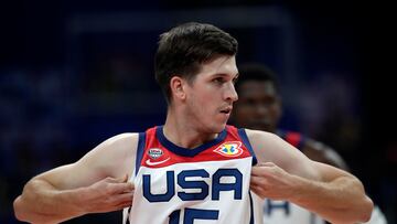 Manila (Philippines), 26/08/2023.- Austin Reaves of the USA in action during the FIBA Basketball World Cup 2023 group stage match between USA and New Zealand in Manila, Philippines, 26 August 2023. (Baloncesto, Nueva Zelanda, Filipinas) EFE/EPA/FRANCIS R. MALASIG
