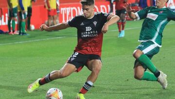 Carreira, en el &uacute;ltimo partido frente al Amorebieta.