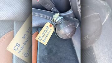 Un hombre tira una pared de yeso y encuentra un objeto sospechoso: era una histórica granada de gas CS de los años ochenta